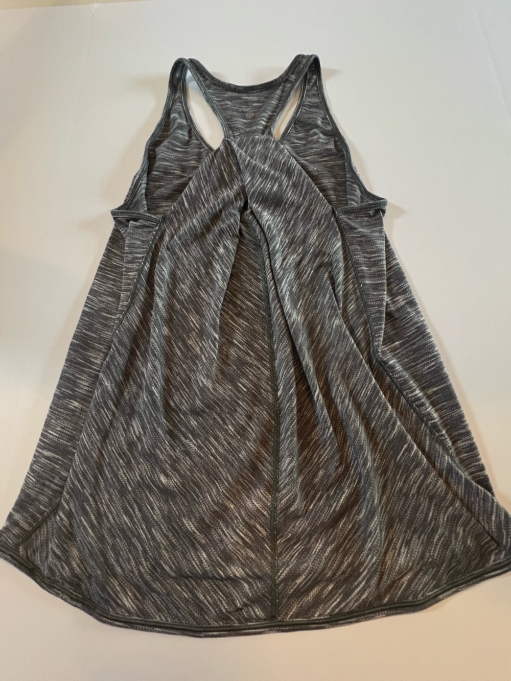 LULULEMON Gray Space Dye Racerback Open Back Yoga Tank Top Athletic Size Small - Picture 3 of 9